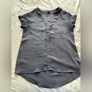 Simply Vera Vera Wang Charcoal Button Down Shirt